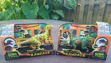 NEW Lot of 2 Dino Team DINOSAUR RAMPAGE Triceratops & Therizinosaurus w/Sound