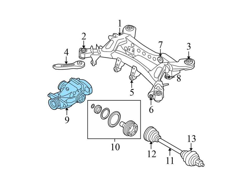 2006 BMW 330XI 3.0L - EIXO TRASEIRO Diferencial / DIFF (3.23) 7529907 - Imagem 4 de 4