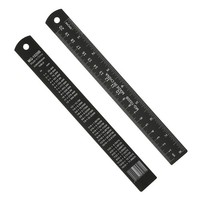 20Cm Lineal 2Er Pack FüR Aluminiumlegierung Schwarz