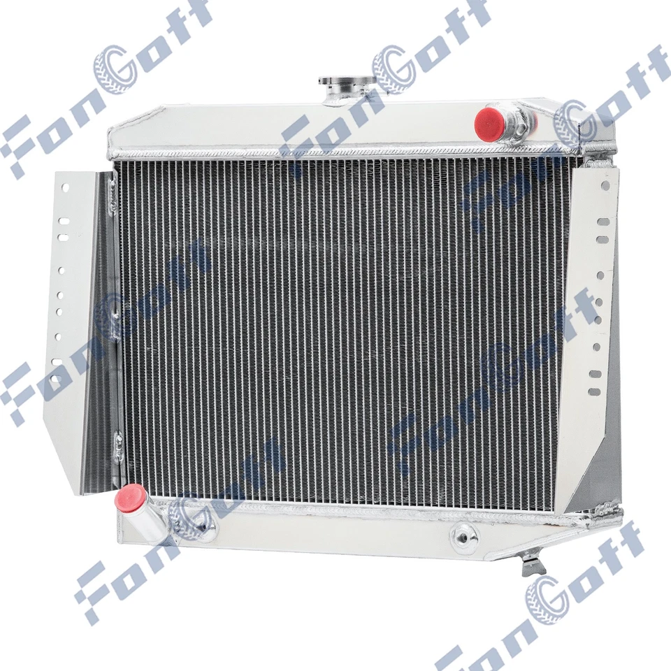 4Row Radiator Fit 72-79 Jeep Wagoneer Cherokee J10 J20 J2500 J2600 5.9L AT Foto 3 de 4