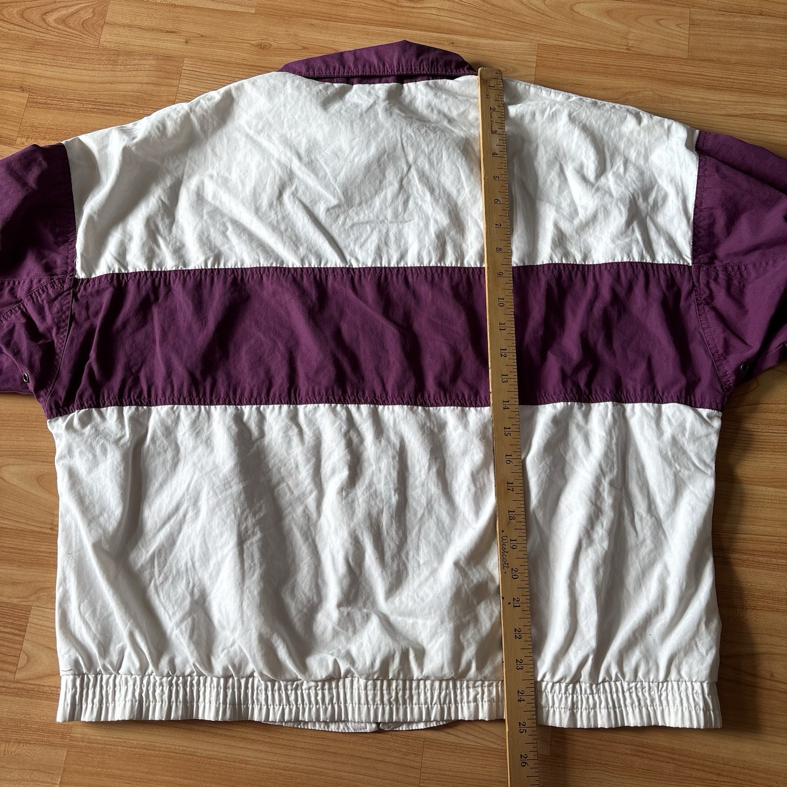 Rare VTG NIKE Supreme Court Spell Out Swoosh Striped Full Zip Jacket 80s Size M! thumbnail 8