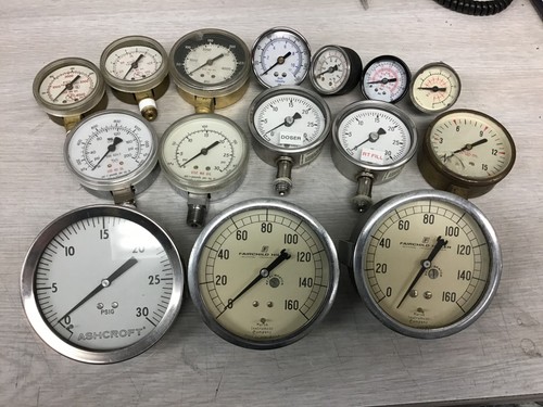 15pcs Lot of miscellaneous pressure gauges