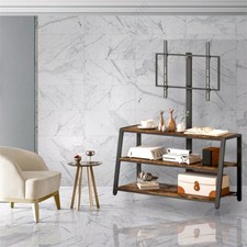 HOMCOM TV Stand Cabinet with Swivel Bracket for 32-70 Inch TVs Brown