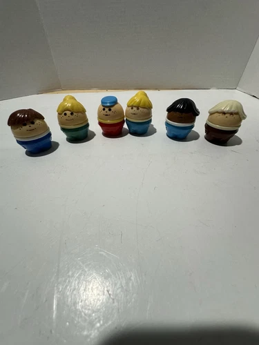 Fisher Price Little Tikes Toddle Tots Lot of 6 Vintage Chunky People Figures