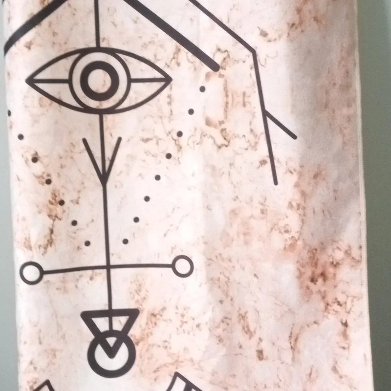 Boho Style Beige Yoga Mat