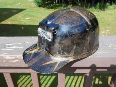 VINTAGE MSA COMFO CAP TIGER STRIPE COAL MINERS MINING HAT CAP HELMET LOW VEIN