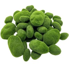 40PCS Artificial Moss Rocks Balls Decorative for Plants Decor Home Craft 4 Size