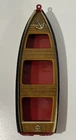 Marx Boat 1950s Original Paint 9 1/2” Metal Toy Rowboat Original Paint