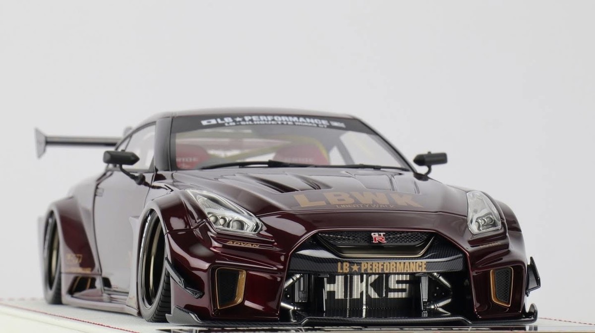 Nissan R35 GT-RR LBWK (Wine Red) [Davis & Giovanni] 1/18 scale | eBay