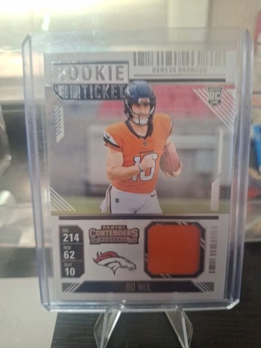 2024 Panini Contenders - Rookie Ticket Swatches Bo Nix #RTS-BNX (MEM, RC)