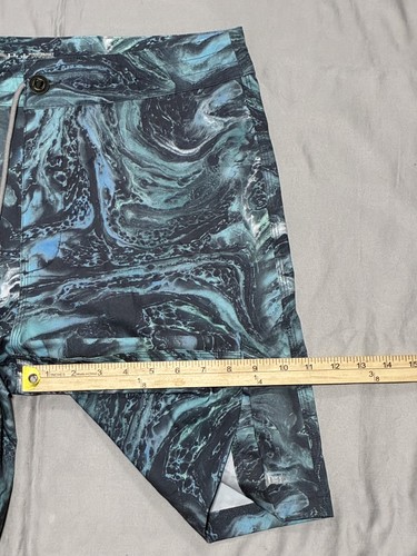 Huk Board Shorts Uomo 34 Blu Nero Verde Costume da Bagno Performance Pesca Acqua - Foto 11 di 15