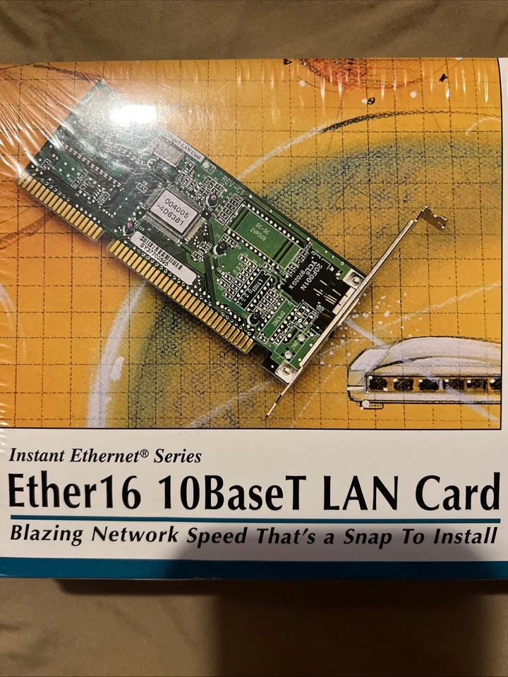 New 10BaseT ISA Network Card Linksys XTIDE Compatible 28-Pin EEPROM Socket NOS - Image 2 of 4