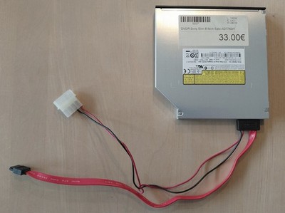 SONY DVDR slim 8-fach, Mod.: AD7760H, SATA, gebraucht, Notebook intern,  