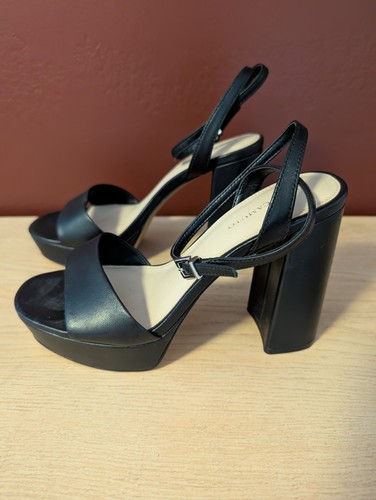 Sandales à Talons Aiguilles Vince Camuto 'Fantin' - Cuir Noir, Lanières, Taille US 5 (pointure 35-36), Occasion