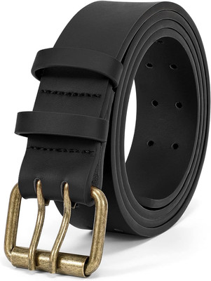Herren Doppel Prong Ledergürtel Casual Work Heavy Duty Gürtel