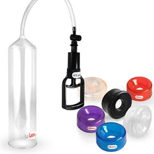 LeLuv EasyOp Penis Pump Tgrip Handle + Single 1 Inch TPR Seal Choose Cylinder