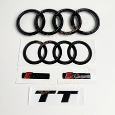 Für Audi TT TTS Emblem Ringe V+H Kühlergrill 249MM+192MM Badge Aufkleber Auto