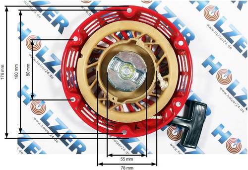Avviatore a Fune per Motori a Benzina Da 5,5 E 6,5 CV E Generatori Di Elettricit - Foto 2 di 4