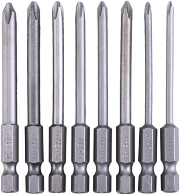 8 Pack 3 Inch Magnetic Long Hex Cross Phillips Screw Head Screwdriver Bits Elect