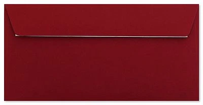 BRIEFUMSCHLÄGE24PLUS 25x Briefumschläge mit Haftstreifen Bordeaux DIN lang (22 x 11 cm)
