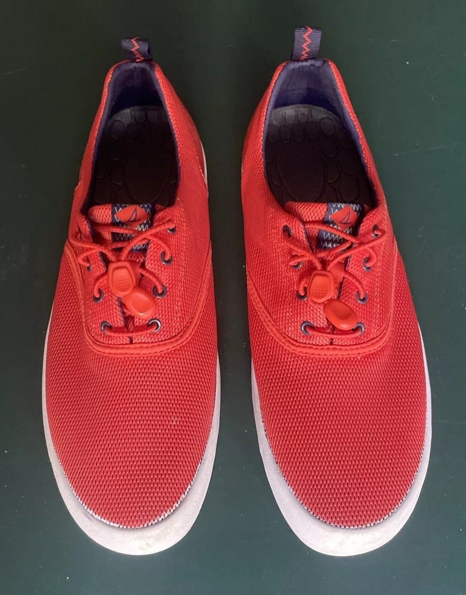 Sperry Men's Mesh Boat Water Shoes Orange STS41068 K15-61432 Size M Exc  Cond