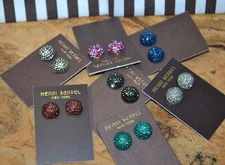 Henri Bendel Round Crystal Paved Stud Earrings