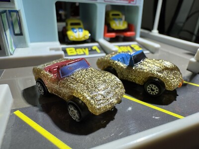 Micro Machines, 2 Galoob 1993, Chevy Corvette, Micro Village Variant, Low Detail