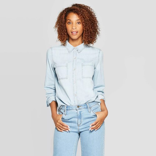 Women's Long Sleeve Labette Denim Woven 