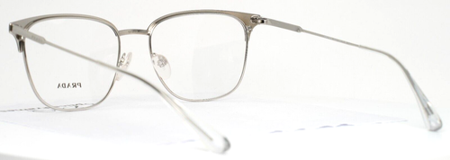 PRADA VPR59U 1BO-1O1 Black Silver Unisex Rectangle Full Rim Eyeglasses 55-17-150 - Picture 9 of 13