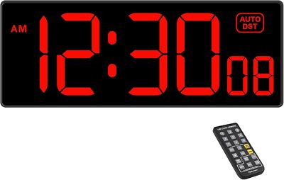 Digital Wall Clock Seconds Gym Remote Countdown Timer Large LED Display 5 Dimmer