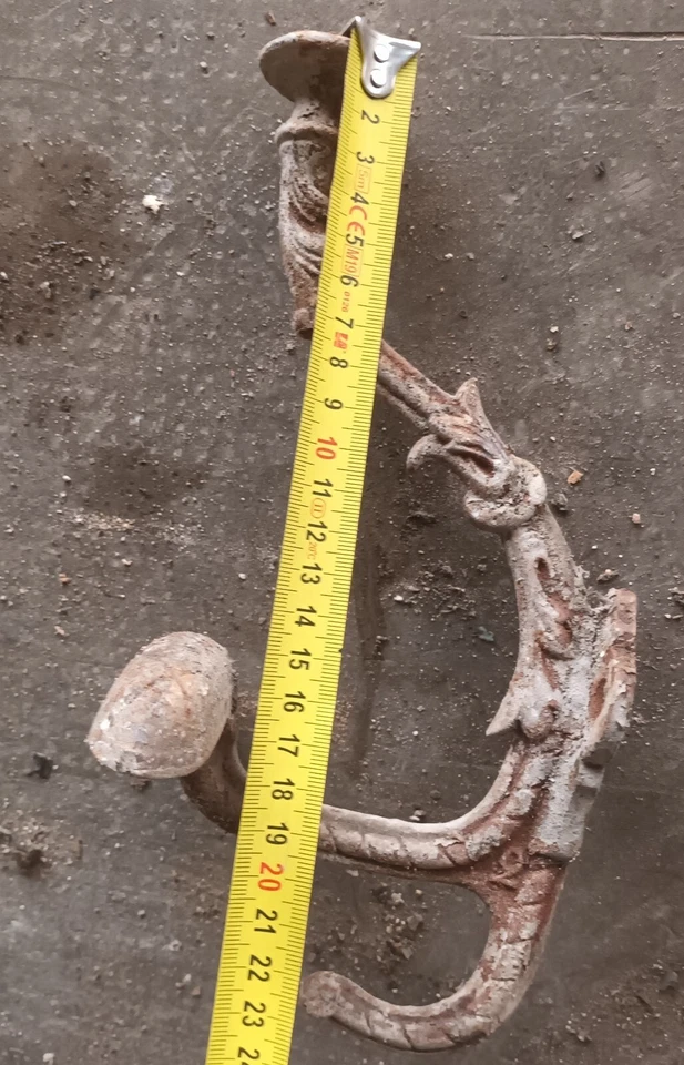 ANCIENNE PATERE PORTE MANTEAU C.F Chapeau CAMION FRERES Ancre  - Photo 3/4