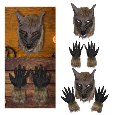 Halloween Kostüm realistisch für Herren Damen Horror Full Face Handschuhe für Karneval