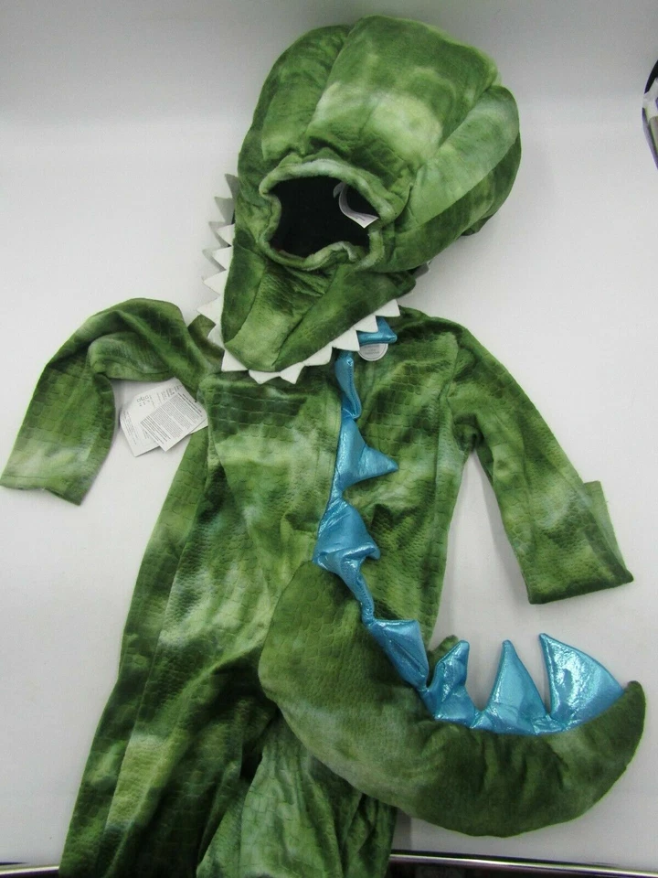 Disfraz de dinosaurio Pottery Barn niños T Rex Halloween verde 4-6 años LEER #133 Foto 3 de 4