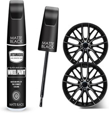 Matte Black Rim Touch up Paint - Wheel Repair Kit Curb Rash, Quick and Easy Whee