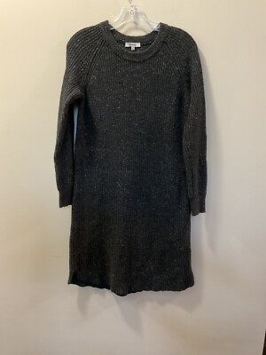 MADEWELL Women's Gray Curved Hem Wool Blend Crew Neck