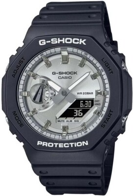 Casio G-Shock Black x Silver Carbon Core Analog Digital Men's