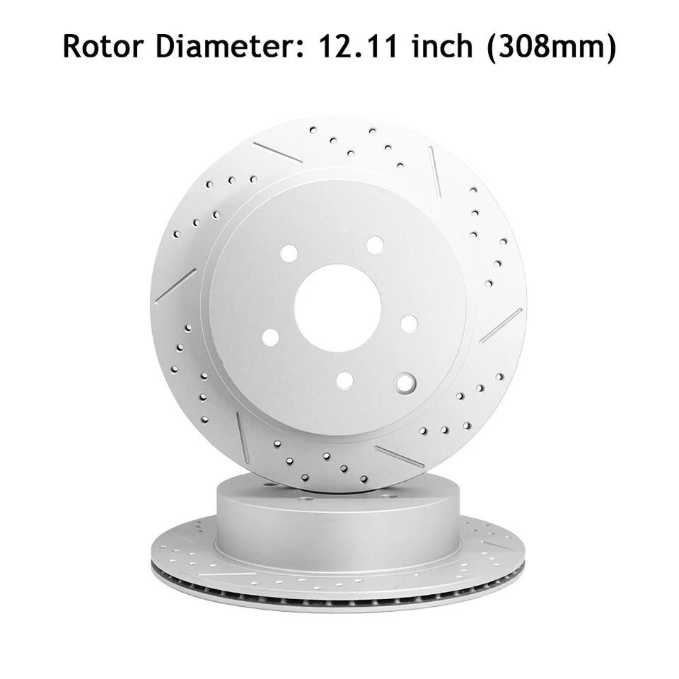 Front Rear Disc Rotors Ceramic Brake Pads for Nissan Murano INFINITI M37 Q70 - Image 3 of 4