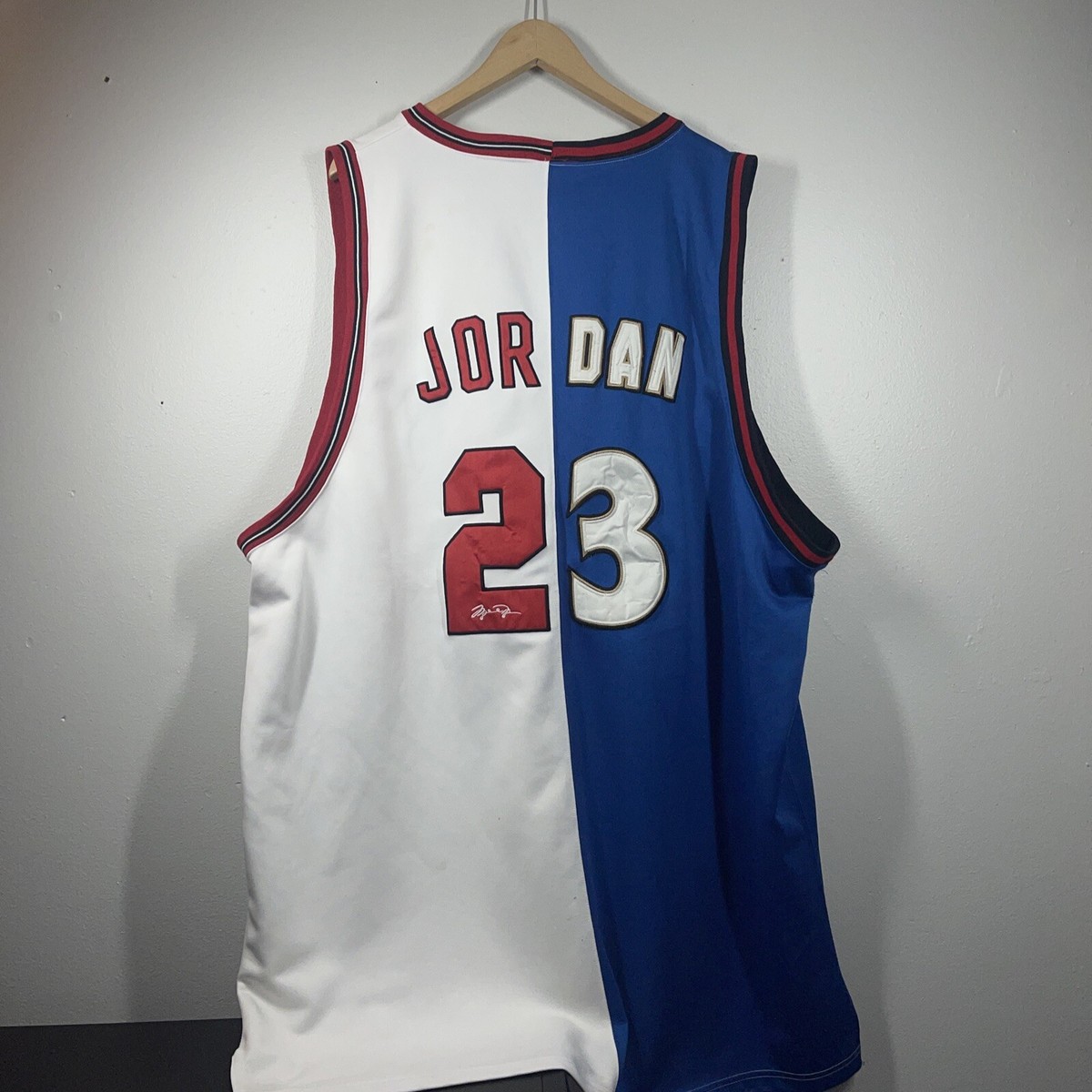rare michael jordan wizards bulls split basketball jordan jersey