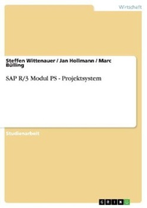 Thumbnail - Sap R/3 Modul Ps - Projektsystem Steffen Wittenauer Taschenbuch