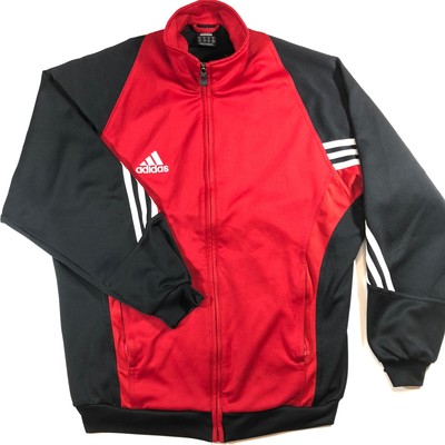 adidas black red jacket