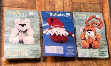 Wimpole Street Creations Chenille Buddy Kits Lot Of 3 Teddy/Nicholas/Chip NOS