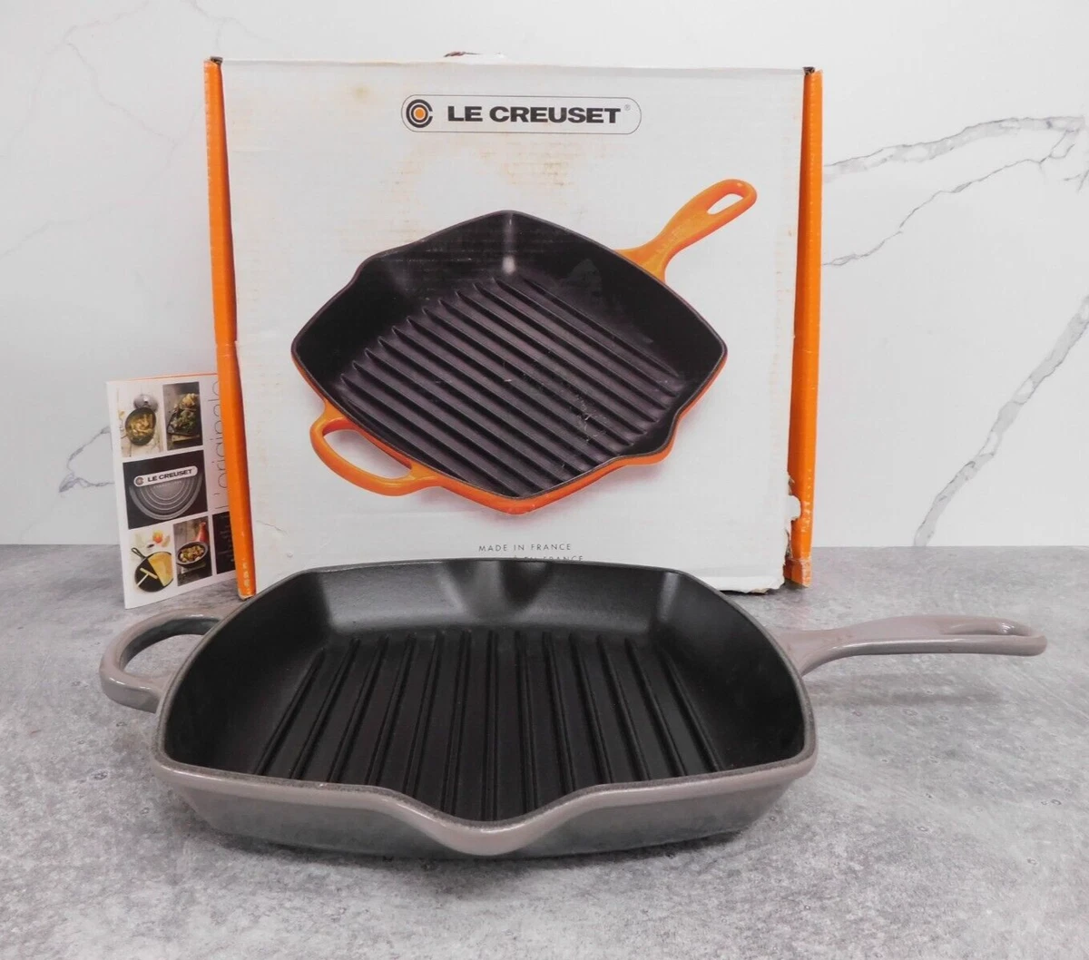 Le Creuset Signature Cast Iron 10.25 Square Skillet Grill - Oyster