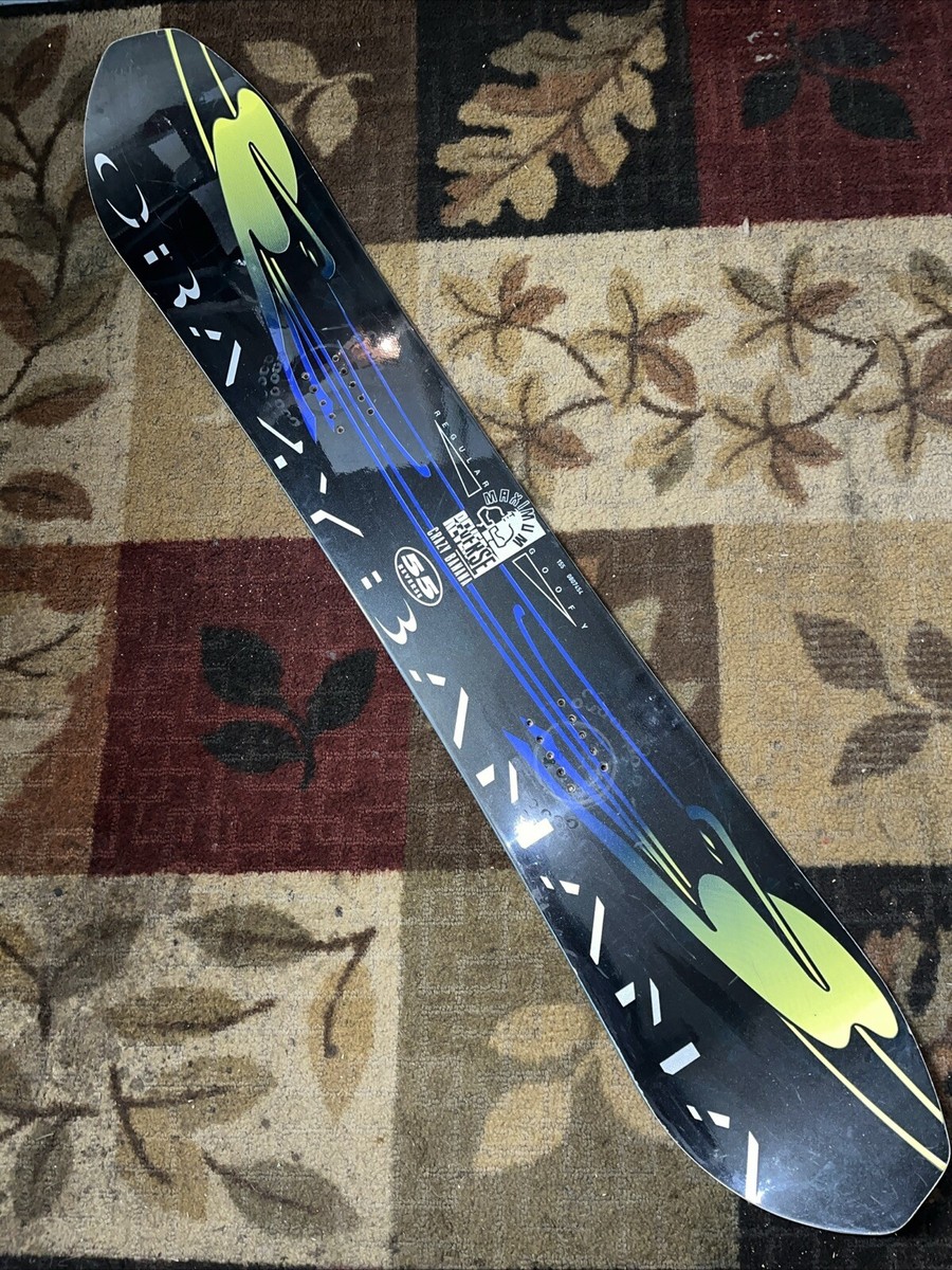 Vintage CRAZY BANANA 55 Reverse Snowboard 80's 90's 155cm Yellow