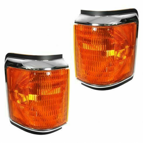 APTO PARA PICK UP FD F150 1987 - 1991 LUCES DE ESQUINA CON CROMO JUEGO DE PARES DERECHA E IZQUIERDA - Imagen 1 de 1