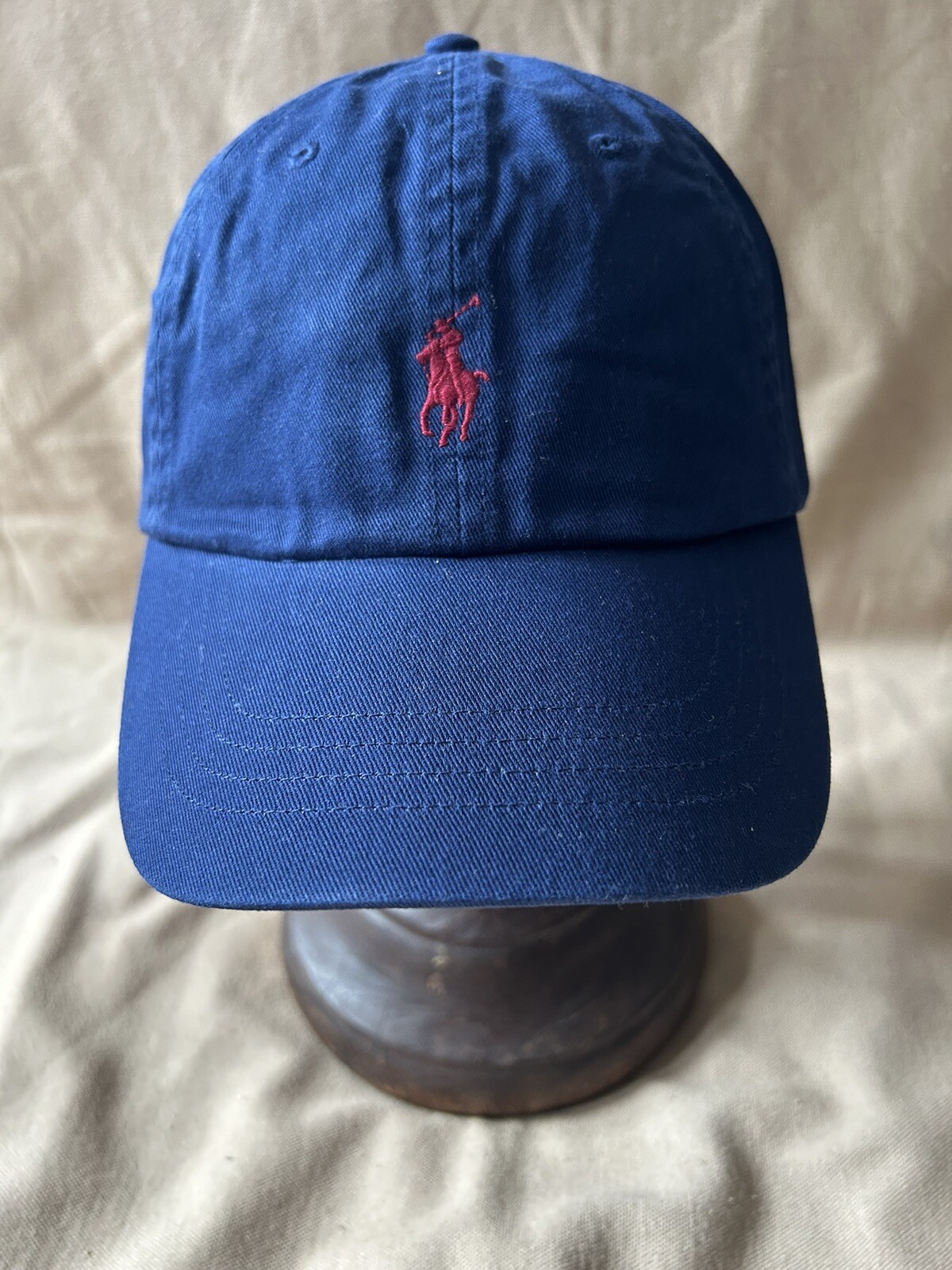 Polo Ralph Lauren cappello da baseball cinese classico cotone blu navy pony rosso taglia unica