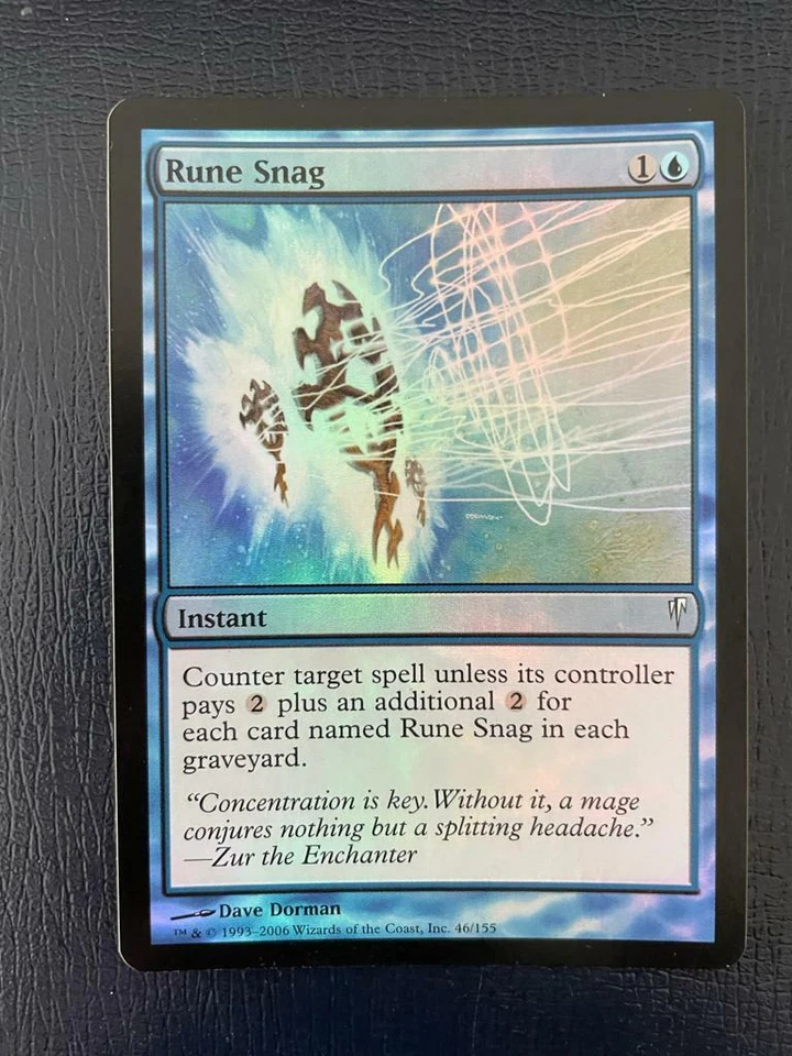 MTG FOIL COLDSNAP RUNE SNAG NM MAGIC THE GATHERING COMMON INSTANT BLUE ENGLISH - Image 2 of 4