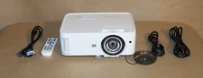 ViewSonic PS600W Short-Throw DLP Projector. 3500 Lumens. 2022-2226 Hours on Lamp