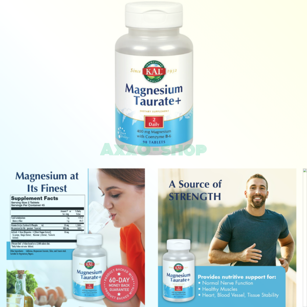 KAL Magnesium Taurate Plus 400 MG 90 Tablets for sale online eBay
