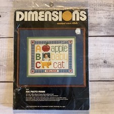 Dimensions ABC Photo Frame Counted Cross Stitch Kit Personalize Name  3510 NEW