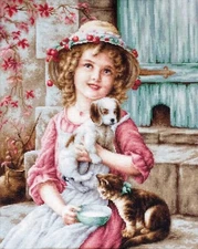 DIY Needlepoint Counted Cross Stitch "Best of Friends" Embroidery Kit Luca-S